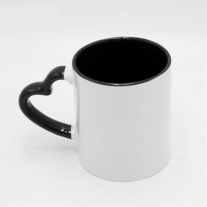 A. Mug - Black Inner with Heart Handle