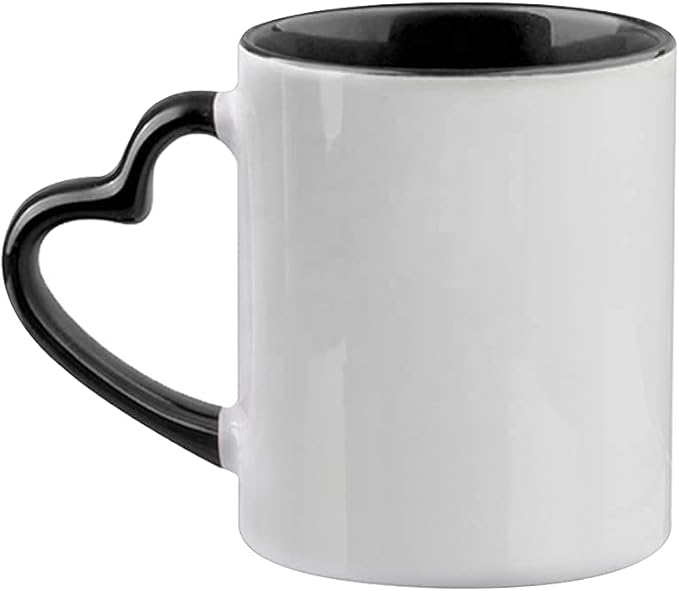 A. Mug - Black Inner with Heart Handle